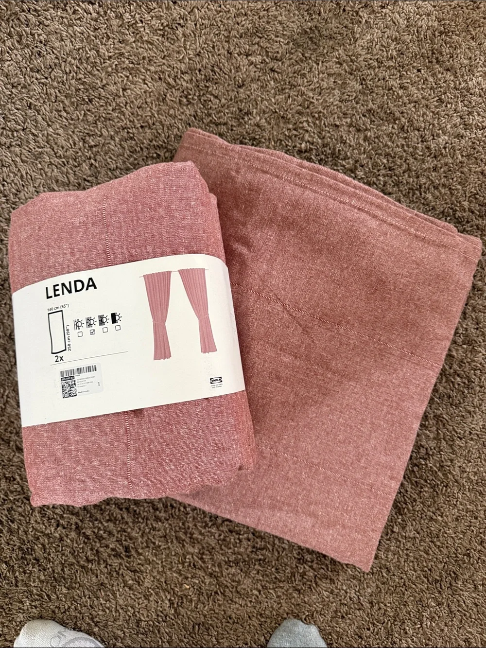 IKEA LENDA Curtain Panels - Set of 2 (4 panels)